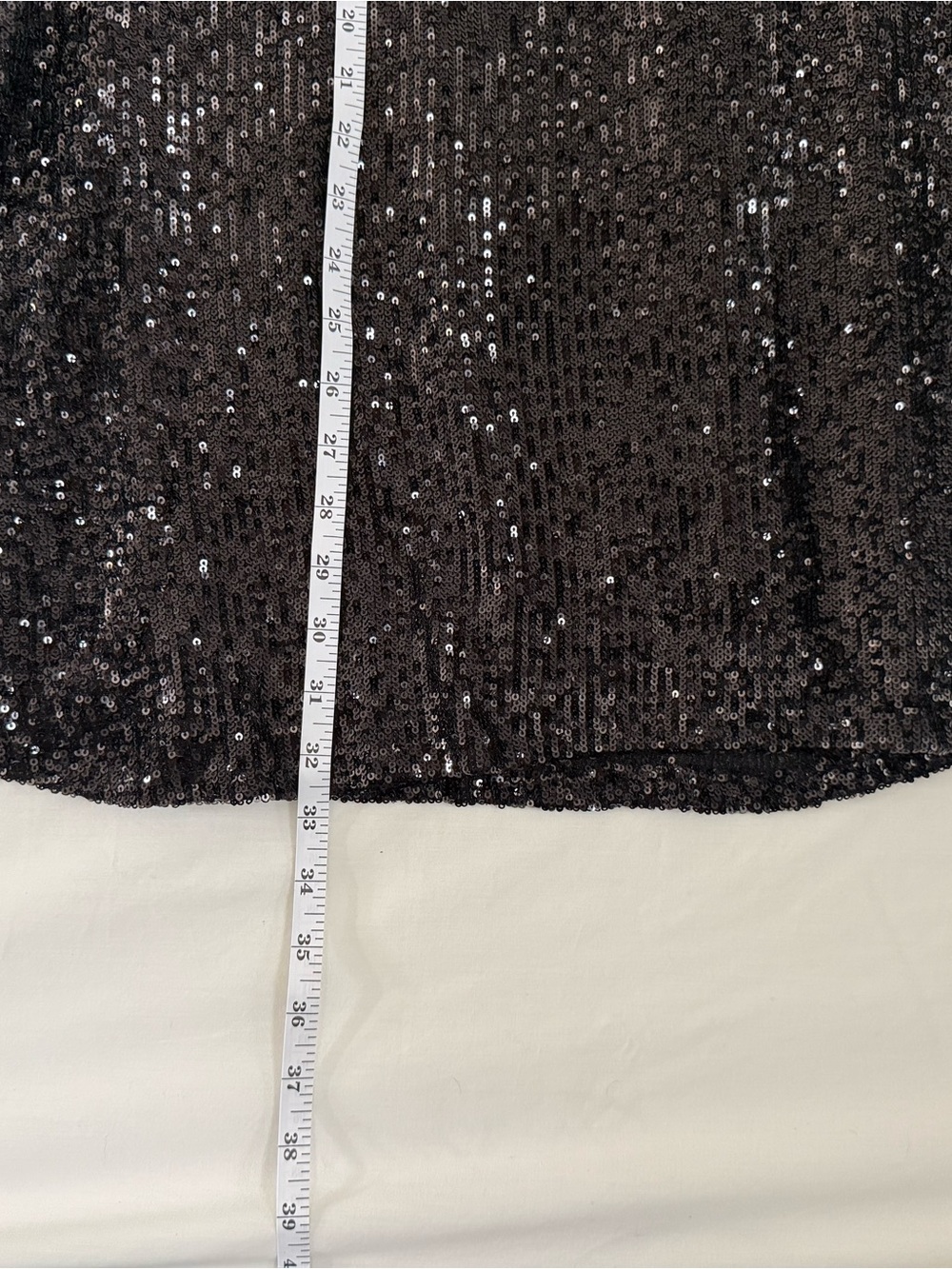 Steve Madden Black Sequin Long Sleeve Mini Dress - Picture 6 of 8
